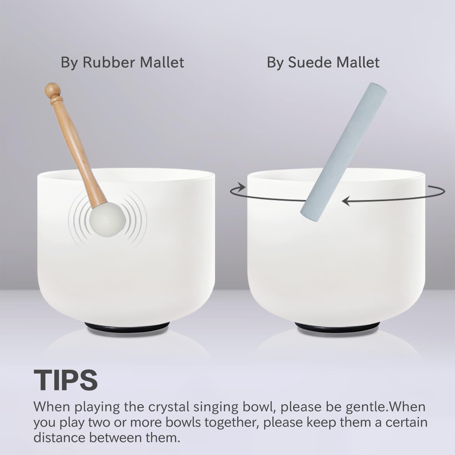 Crystal Singing Bowl Set used in meditation session for energy balance and sound therapy. Ideal for chakra alignment and mindfulness practice.