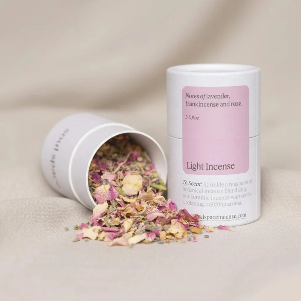 Soul Space Wellness Light Incense | Frankincense & Rose