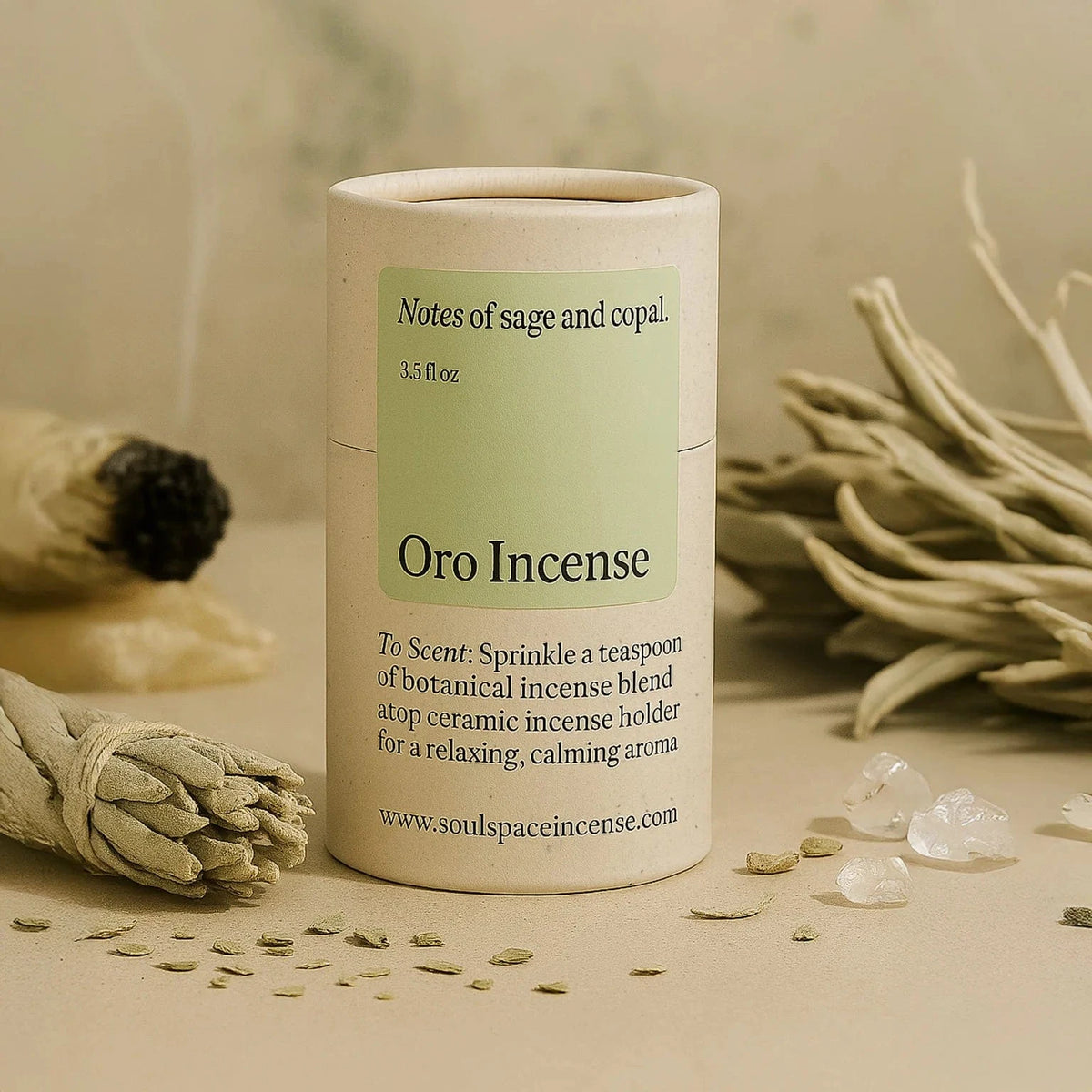 Soul Space Wellness Oro Incense | White Sage &amp; Sweetgrass