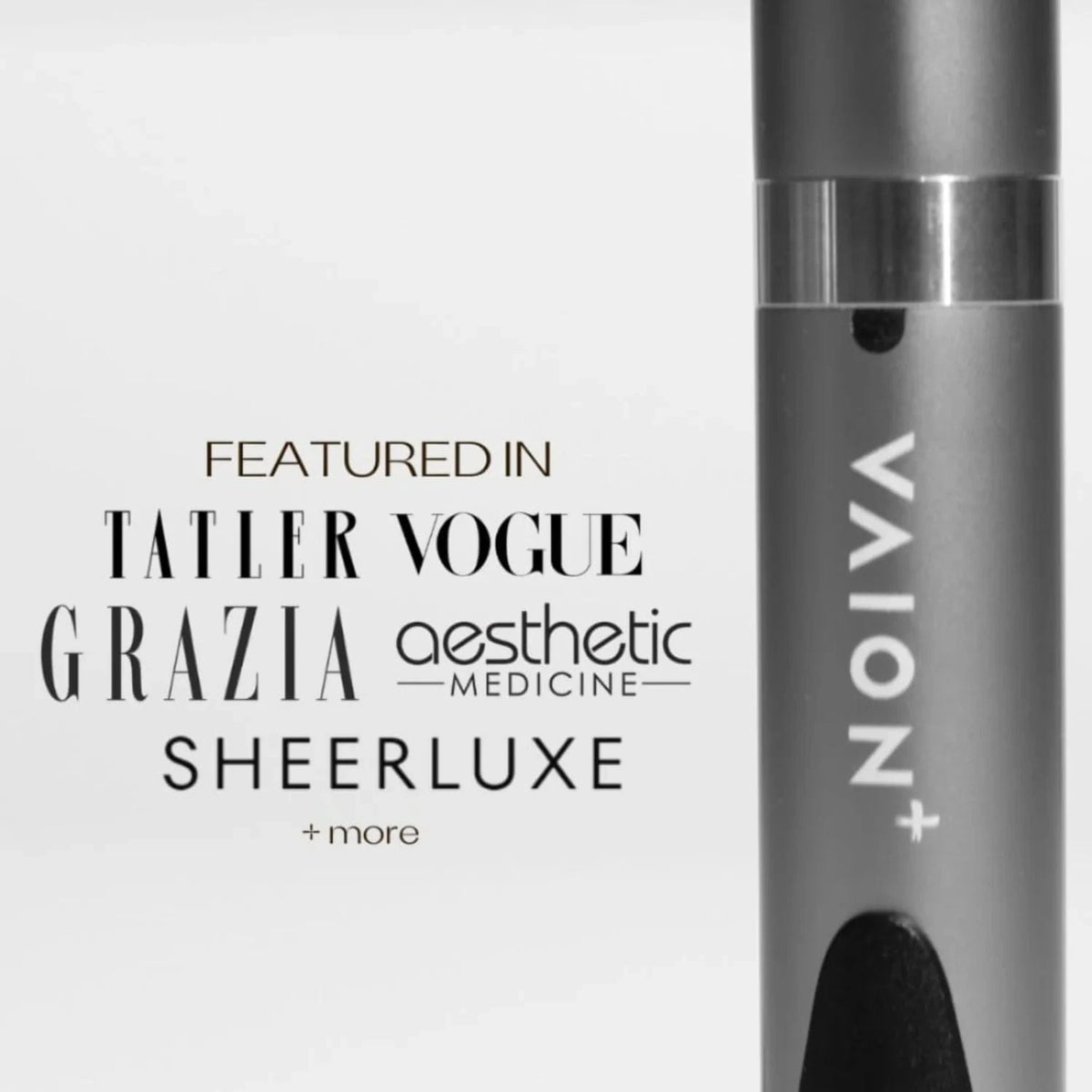 VAION+ NAD Pen - Cellular Wellness Solution | Boosts Energy. Sleek silver wellness pen held by hand, ideal for enhancing energy and focus.