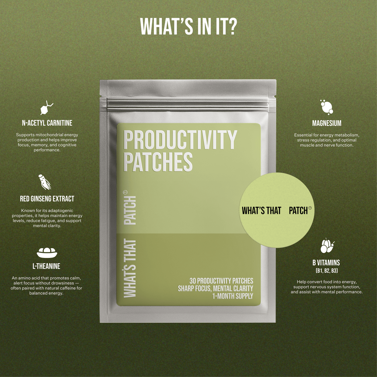 What's That Patch Patch PRODUCTIVITY PATCHES