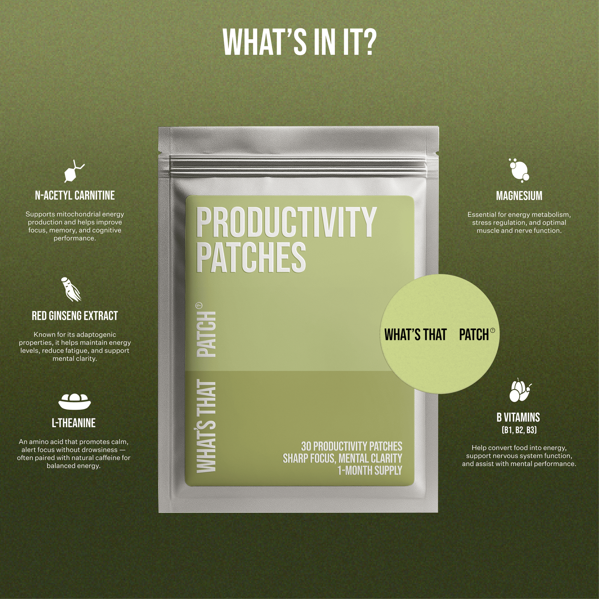 What's That Patch Patch PRODUCTIVITY PATCHES