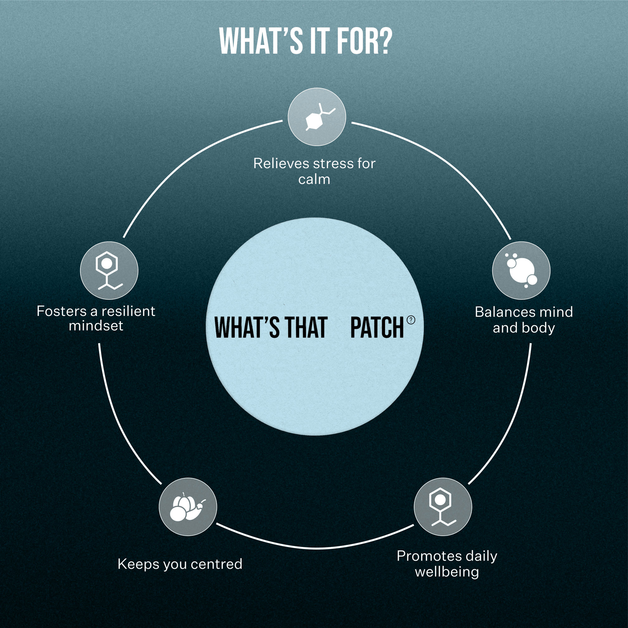 Daily Calm Stress Relief Patches - Inner Peace | 30 Patches in resealable pouch, featured at Vogue Wellness Retreat. Designed for rapid stress relief and daily calm.